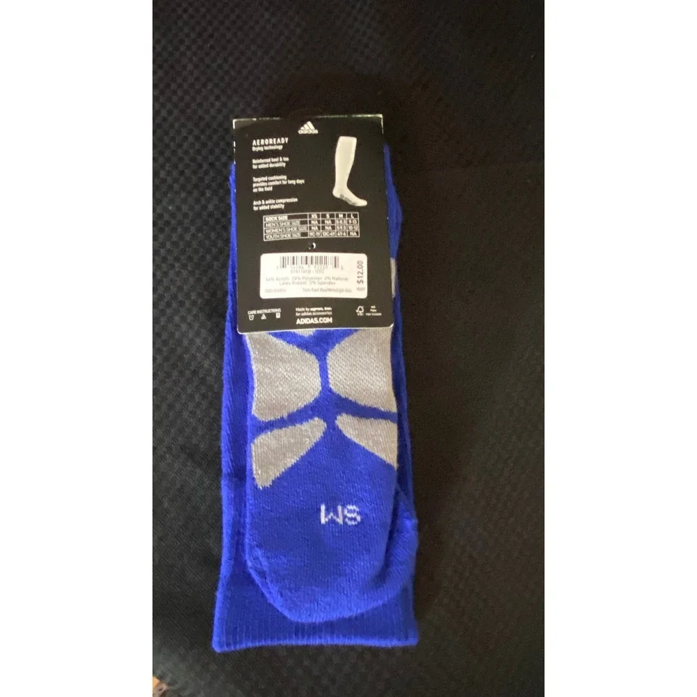 Adidas Baseball Over the Calf Socks Royal Blue Aeroready Compression Size S New